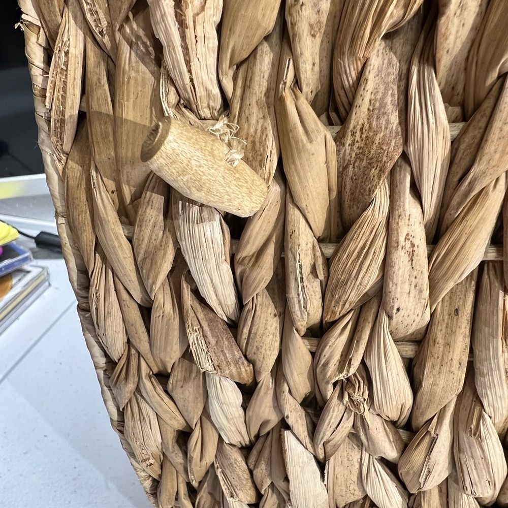 Seagrass storage baskets Woven pantry baskets Organization Vintage basket bin - Picture 8 of 10